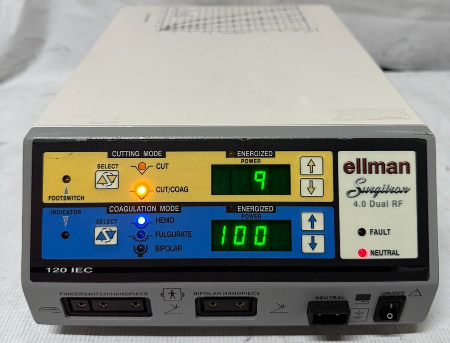 Ellman Surgitron 4.0  Dual RF 120 IEC with Foot Pedal 30 Day Warranty