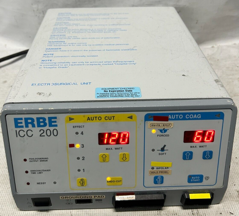 Erbe ICC 200 w/ 20189-027 Footswitch 30 Day Warranty