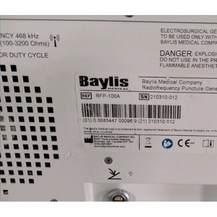 BAYLIS RFP-100A RF PUNCTURE GENERATOR 30 Day Warranty!
