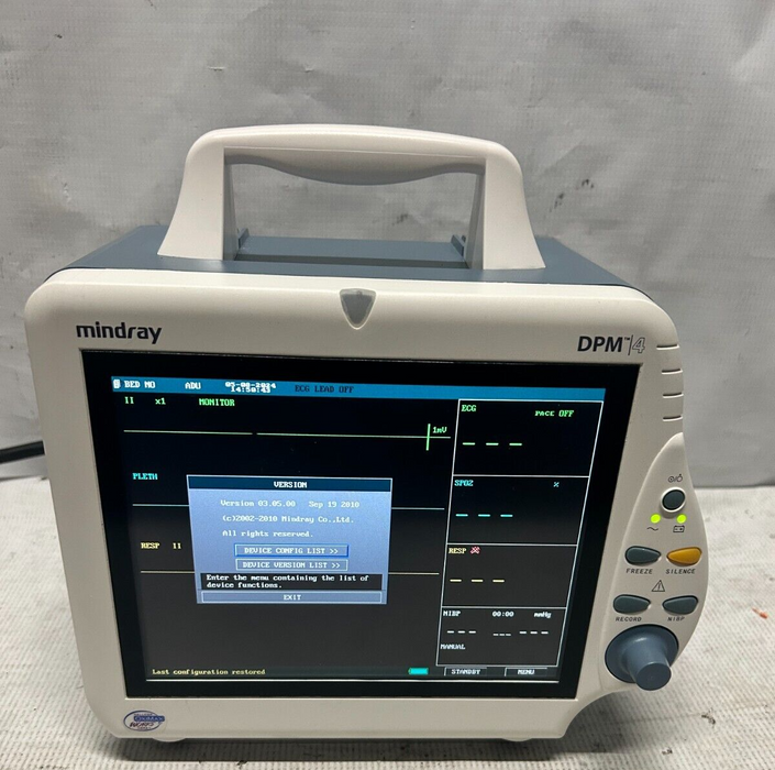 Mindray DPM-4 Patient Monitor with Power Cable 30 Day Warranty