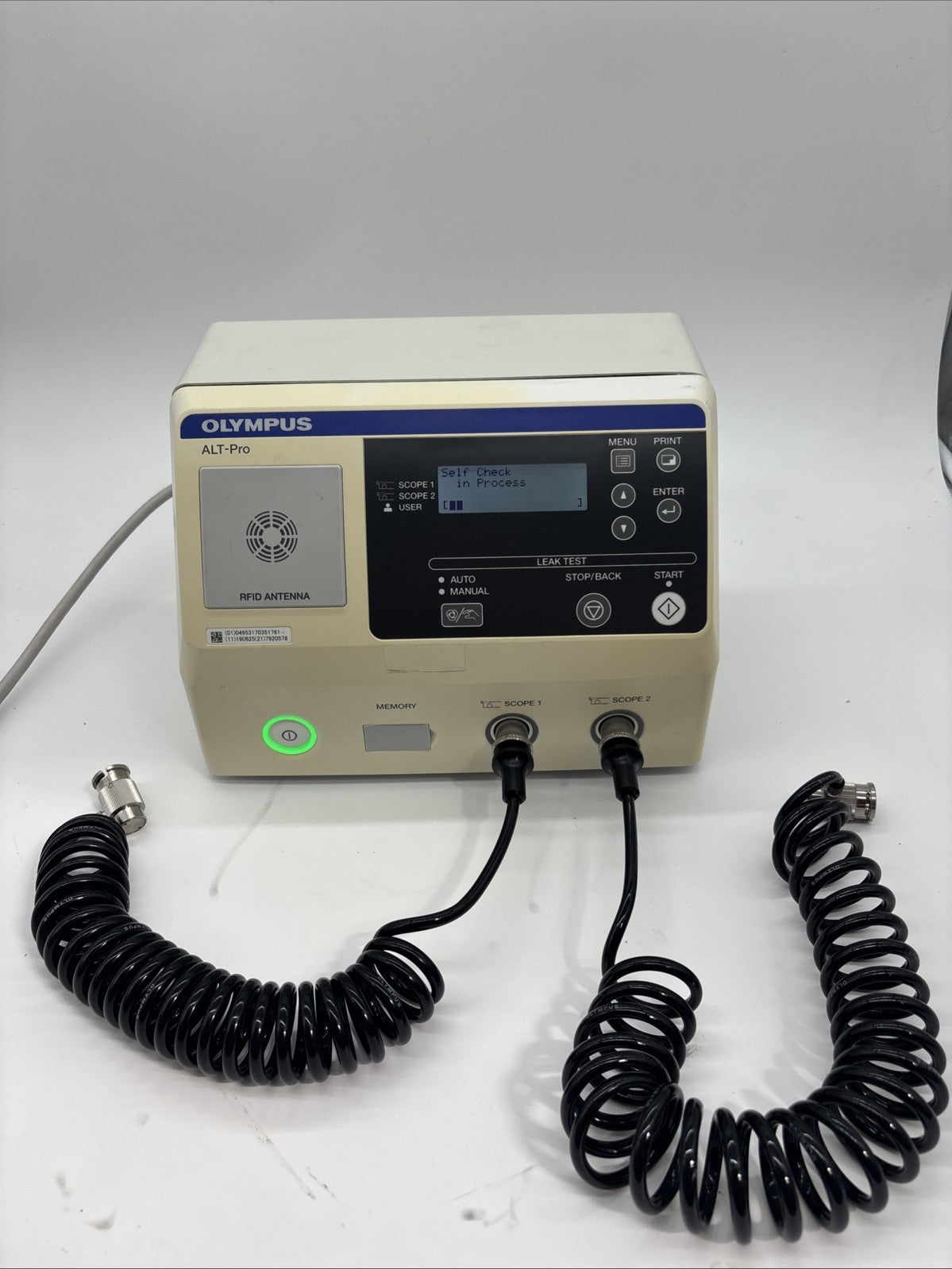 Olympus Alt-Pro Automated Endoscope Leak Tester W 2 Hoses 30 Day Warra
