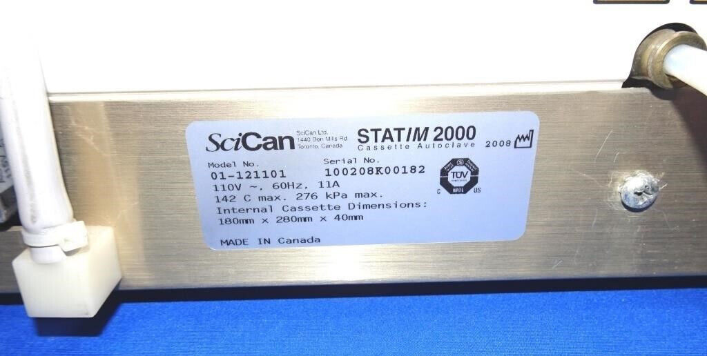 SciCan Statim 2000 Dental Medical Cassette Autoclave Sterilizer