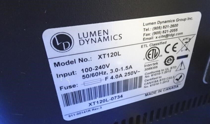 Lumen Dynamics X-Cite 120 LED  XT120L Light Source 30 Day Warranty