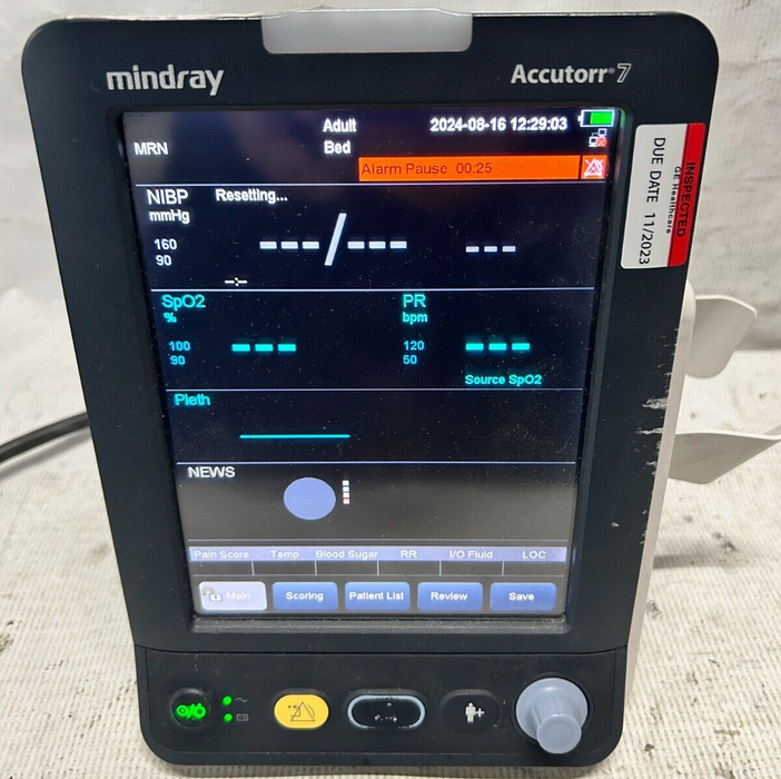 Mindray Accutorr 7 Patient Monitor 30 Day Warranty