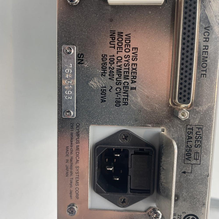 Olympus EVIS Exera II CV-180 Endoscopy Processor w/ CLV-180