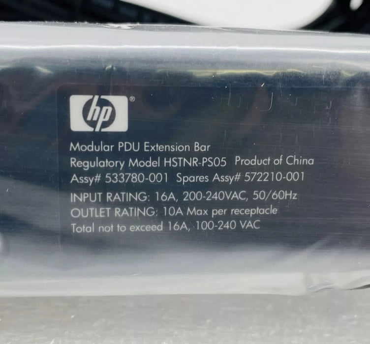 NEW HP HSTNR-PS05 5-OUTLET MODULAR PDU EXTENSION BAR AF528A