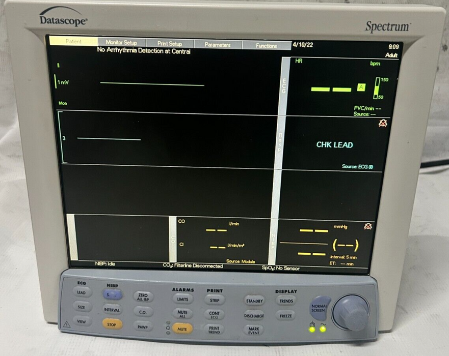 Mindray Datascope Spectrum CO2 w/ Power Cable 30 Day Warranty