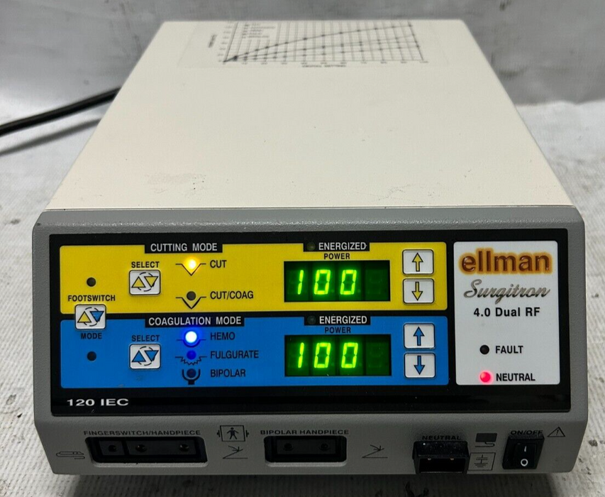 Ellman Surgitron 4.0  Dual RF 120 IEC with Accessories 30 Day Warranty