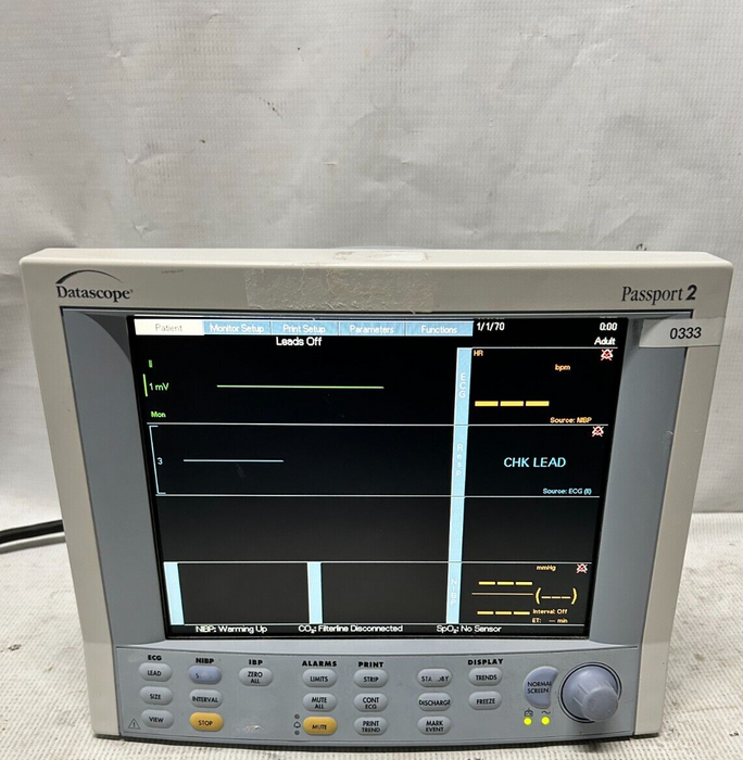 Datascope Passport 2 Patient Monitor with CO2 and Power Cable 30 Day Warranty