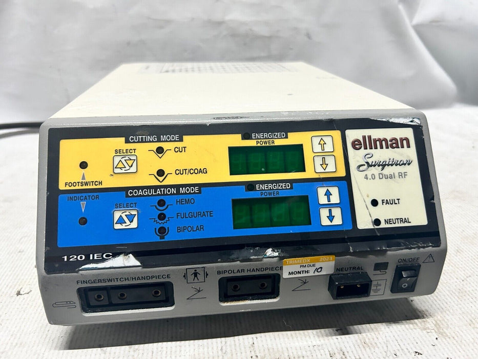 Ellman Surgitron 4.0 Dual RF with Power Cable 30 Day Warranty