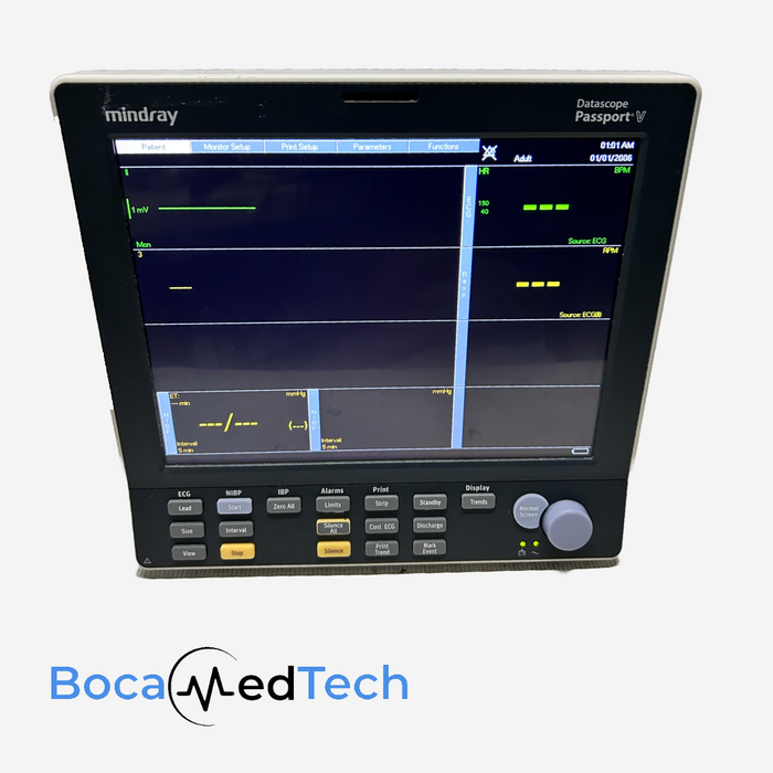 Mindray Datascope Passport V w/ CO2, NiBP, Temp, EKG, Printer 30 Day Warranty