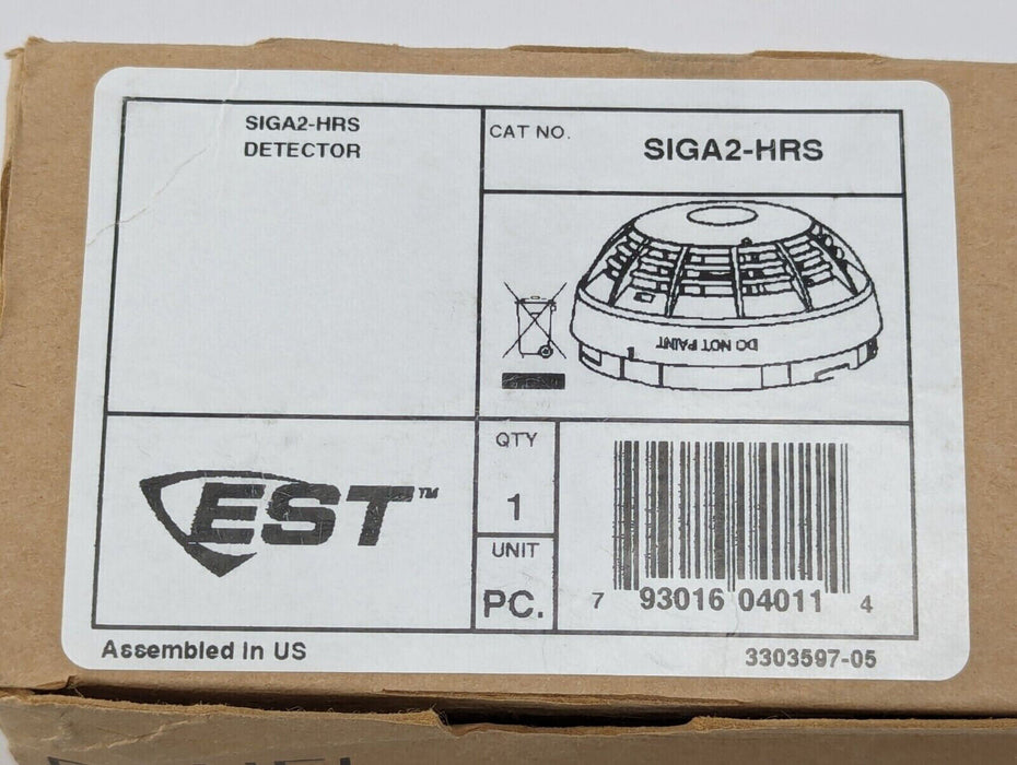 New EST Edwards SIGA2-HRS Intelligent Temperature Rate-of-Rise Heat Sensor