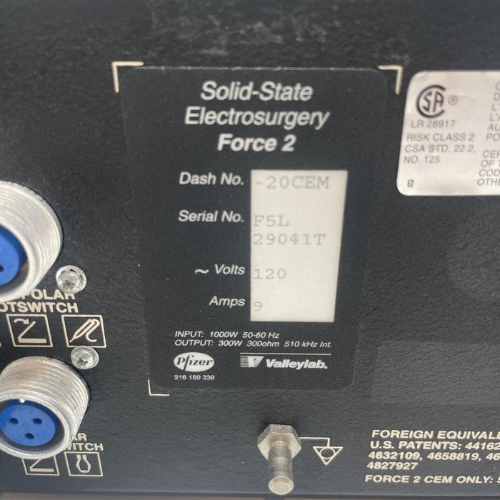 Valleylab Force 2 CEM ESU Electrosurgical Unit 30 Day Warranty