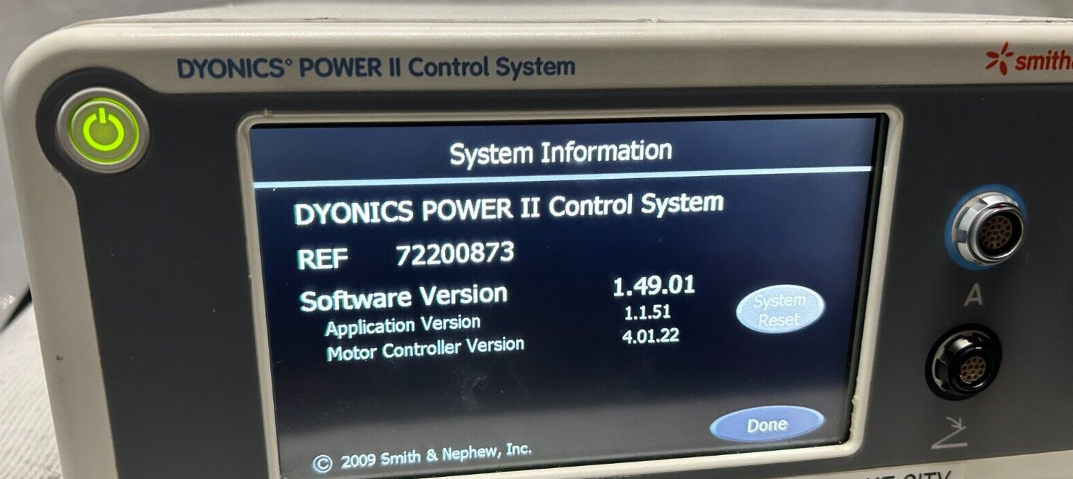 Dyonics Power II Control Unit w/ Foot Pedal & Dyonics Power 7205355