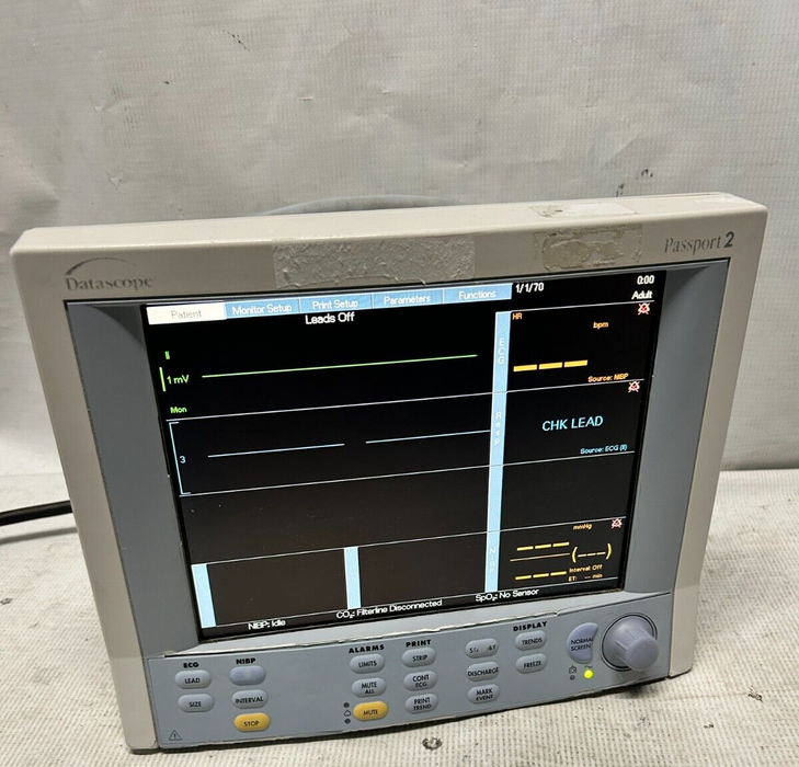 Datascope Passport 2 Patient Monitor with CO2 and Power Cable 30 Day Warranty