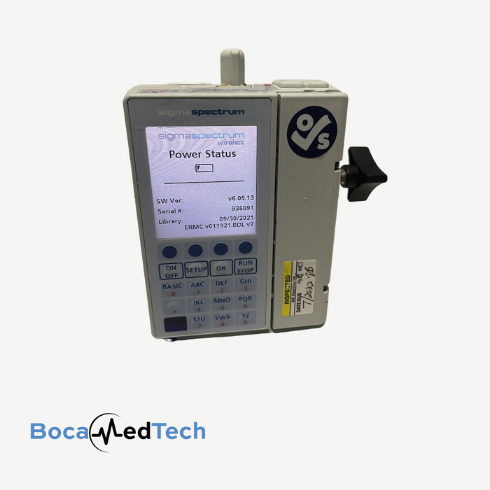 Baxter Sigma Spectrum Infusion Pump 6.05.13 With Pole Clamp/Charger *See Pics*
