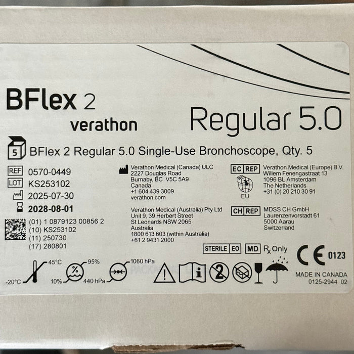Verathon BFlex 2 Regular 5.0 Single-Use Bronchoscope