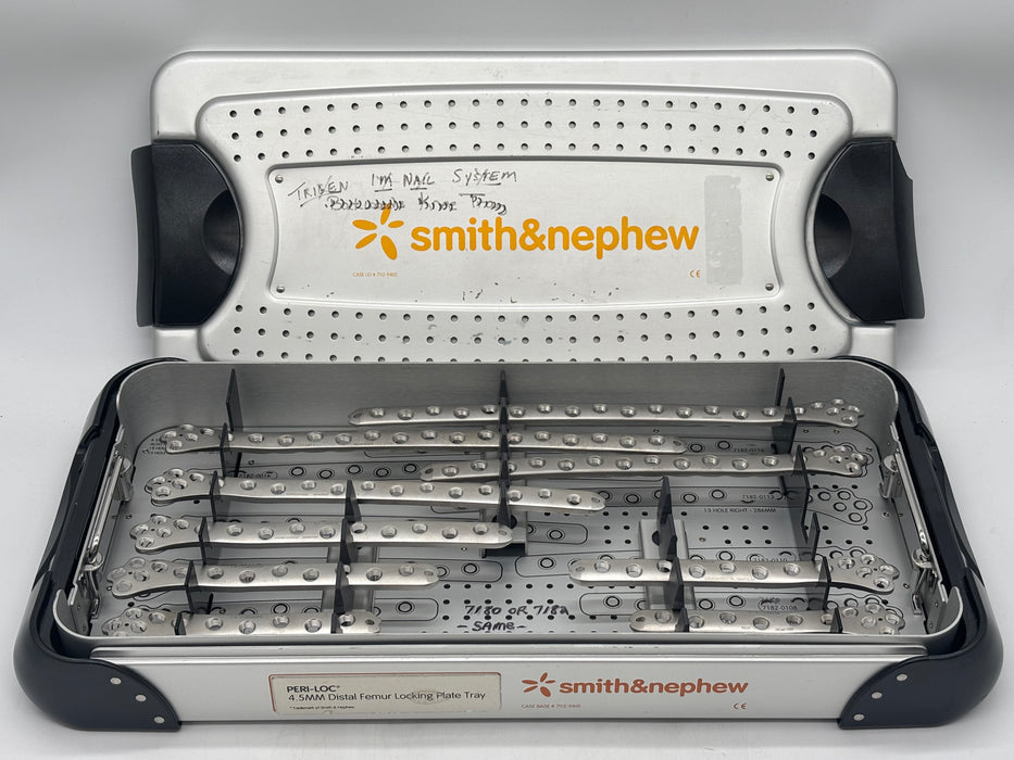 Smith & Nephew Peri-Loc 4.5mm Distal Femur Locking Plate Tray - 30 Day Warranty!