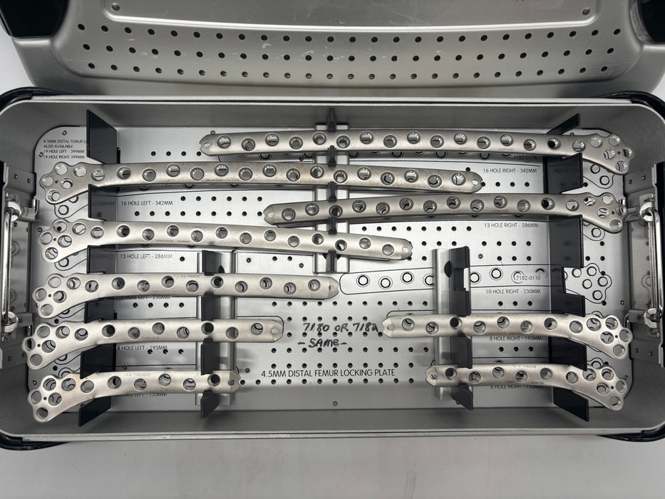Smith & Nephew Peri-Loc 4.5mm Distal Femur Locking Plate Tray - 30 Day Warranty!