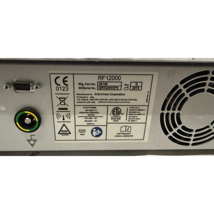 ArthroCare Quantum 2 RF12000 30 Day Warranty