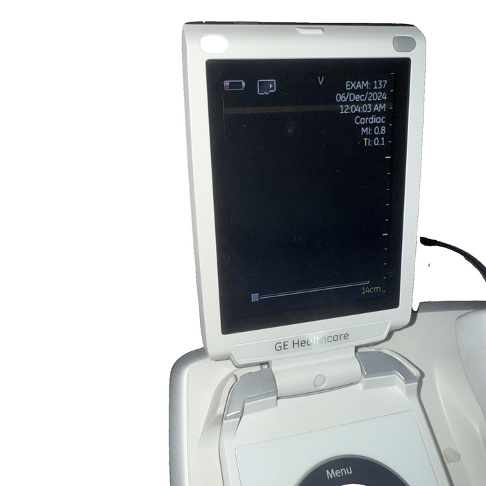 GE Vscan Portable Ultrasound Single Head W/ Docking Station + Power Supply +Case