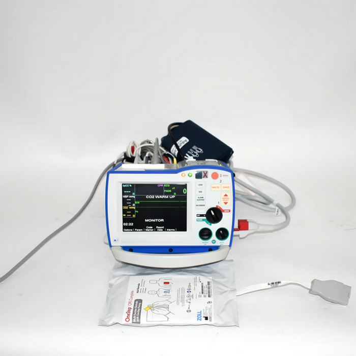 ZOLL R Series Analyze ALS Biphasic 3 Lead SP02 ETCO2 ECG PACE Capnostat 5