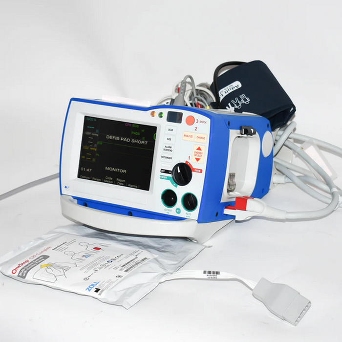 ZOLL R Series Analyze ALS Biphasic 3 Lead SP02 ETCO2 ECG PACE Capnostat 5