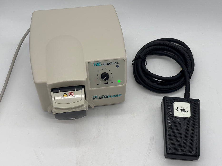 HK Surgical Klein Pump Model KIP-II w/ Foot Pedal — 30 Day Warranty!