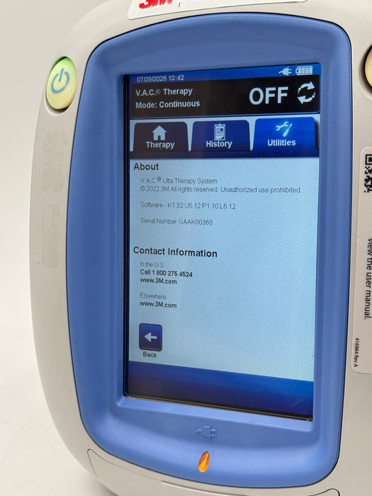 KCI V.A.C. Ulta System Negative Pressure Wound Therapy Unit - 30 Day Warranty!