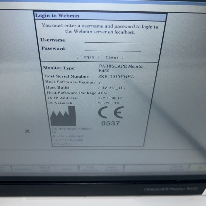 Ge Healthcare Carescape B450 Patient Monitor W PDM Module 30 Day Warranty!