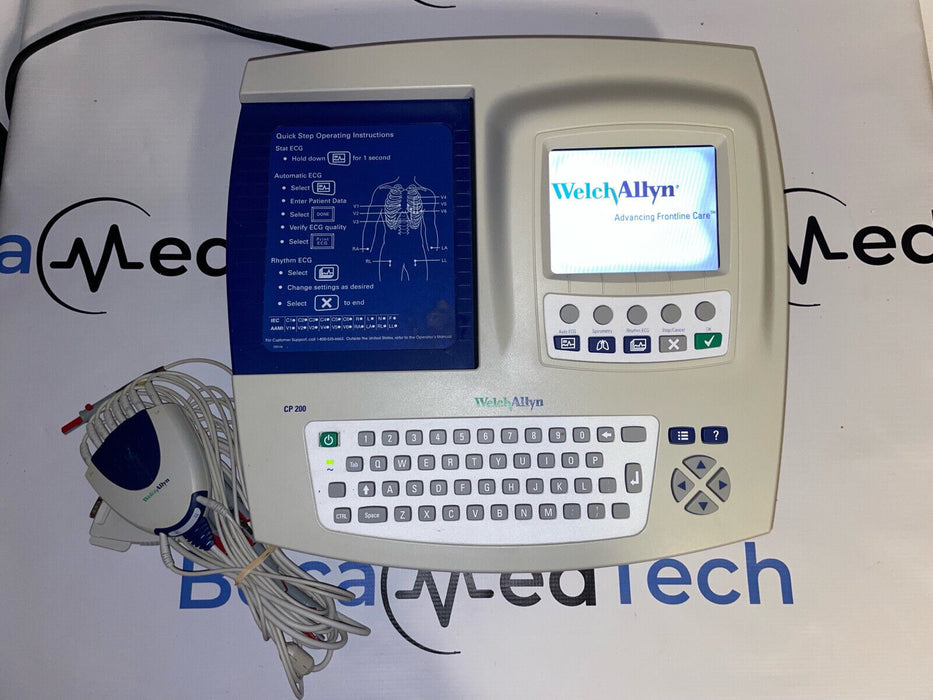 WELCH ALLYN CP200 EKG ECG Electrocardiogram Machine W Acquisition Module