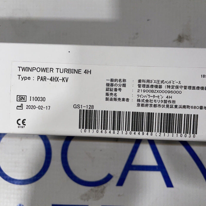 MORITA TWINPOWER TURBINE 4H HANDPIECE  Type Par-4hx-kv 30 Day Warranty!