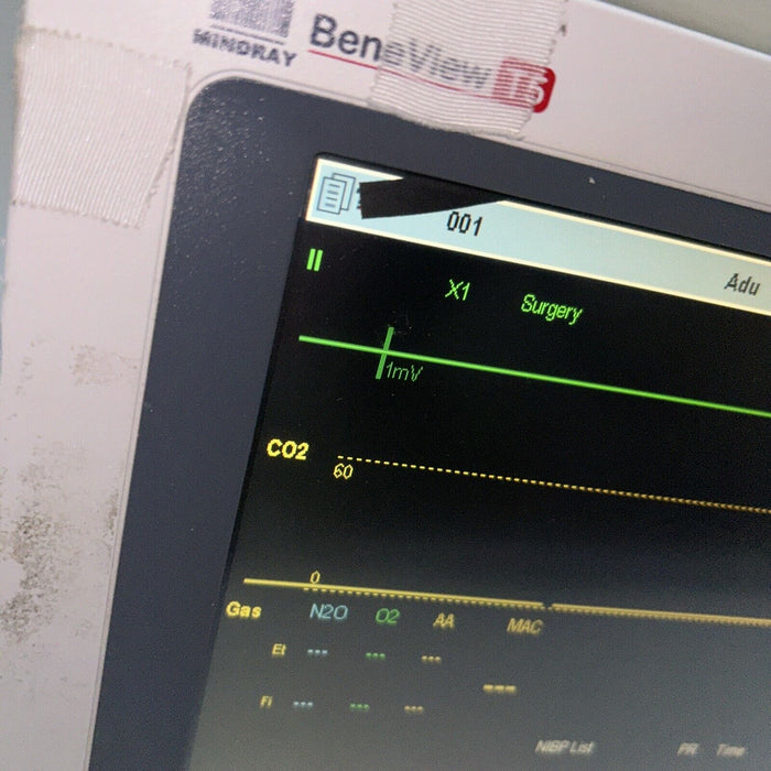 Mindray Datascope Beneview T5 W Gas Module Patient Monitor MPM Module Cracked!