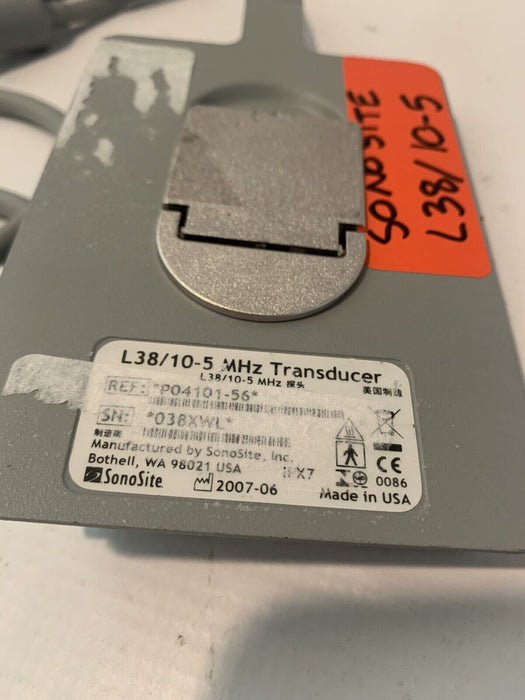 SonoSite L38/10-5 MHz Linear Ultrasound Transducer For Parts